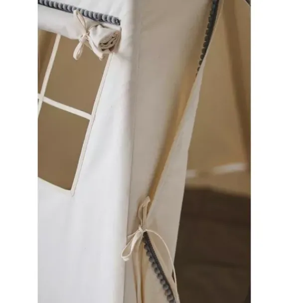 Janie and Jack Bedroom Furniture|Playroom-“” Teepee Tent with Pompoms grey pompoms