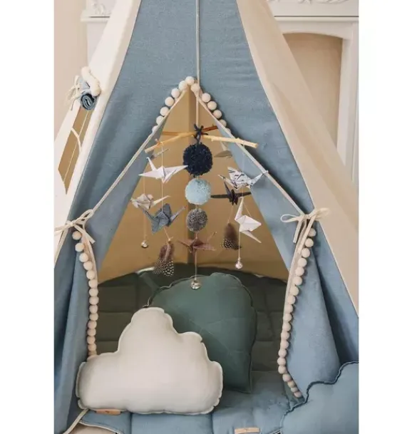 Janie and Jack Bedroom Furniture|Playroom-“” Teepee Tent with Pompoms jeans