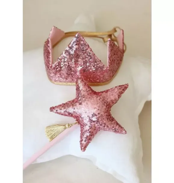 Janie and Jack Dress Up|Kids Accessories-“” Crown pink sequins