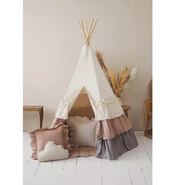 Janie and Jack Bedroom Furniture|Playroom-“” Teepee Tent with Frills powder frills