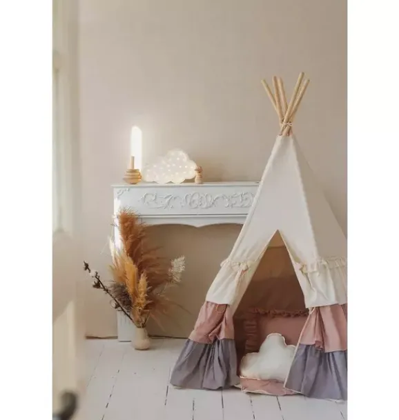 Janie and Jack Bedroom Furniture|Playroom-“” Teepee Tent with Frills powder frills