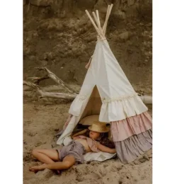 Janie and Jack Bedroom Furniture|Playroom-“” Teepee Tent with Frills powder frills