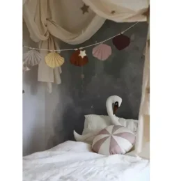 Janie and Jack Decorative Pillows And Throws|Seasonal Décor-“” Round Patchwork Pillow powder pink circus