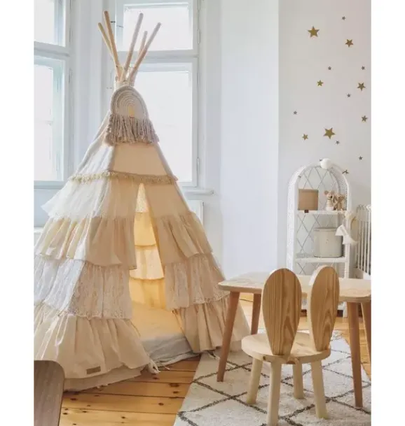Janie and Jack Bedroom Furniture|Playroom-“” Teepee Tent with Frills shabby chic
