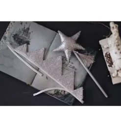 Janie and Jack Kids Accessories|Dress Up-“” Magic Wand silver sequins