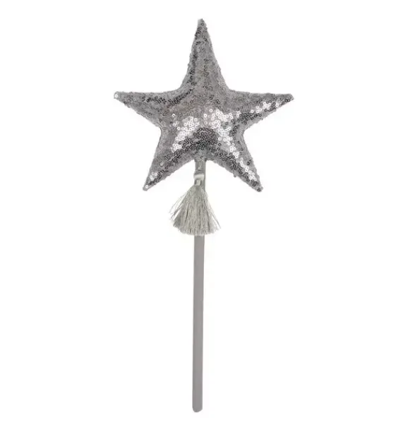 Janie and Jack Kids Accessories|Dress Up-“” Crown and Wand Magic Set silver sequins
