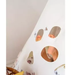 Janie and Jack Playroom|Bedroom Furniture-&ldquo;&rdquo; Teepee and "Powder Pink" Leaf Mat Set wildflowers