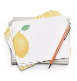 Janie and Jack Stationery-Lemon Flat Notes multi