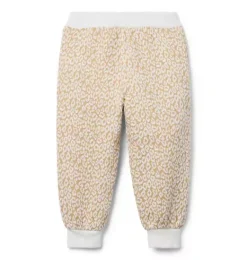 Janie and Jack Pants-Leopard Jacquard Jogger butterscotch leopard
