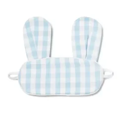 Janie and Jack Kids Accessories|Petite Plume-Bunny Eye Mask light blue gingham
