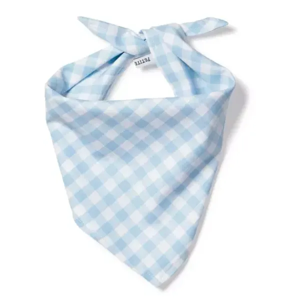 Janie and Jack Pet Apparel|Dog Accessories-Dog Bandana light blue gingham