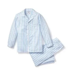 Janie and Jack Kids Pajamas|Petite Plume-Pajama Set light blue gingham