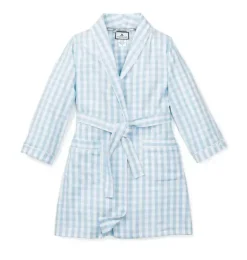 Janie and Jack Kids Pajamas|Petite Plume-Robe light blue gingham