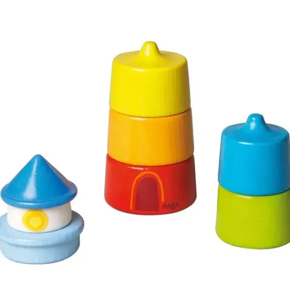Janie and Jack Development Toys-Lighthouse Wooden Rainbow Stacker multi-color