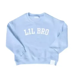 Janie and Jack Kids Clothing-Lil Bro Crewneck Sweatshirt blue
