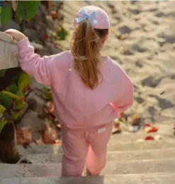 Janie and Jack Kids Clothing-Lil Sis Crewneck Sweatshirt pink