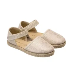 Janie and Jack Kids Shoes|Shoes-Linen Classic Espadrille metallic white