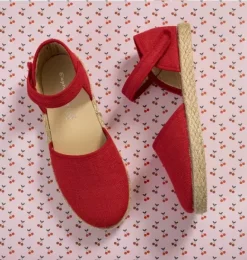 Janie and Jack Kids Shoes|Shoes-Linen Classic Espadrille red
