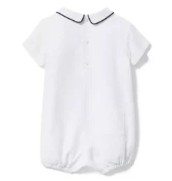 Janie and Jack One-pieces & Rompers-Linen Collared One-Piece white