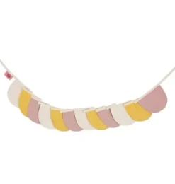 Janie and Jack Bedroom Furniture-Linen &ldquo;&rdquo; Garland with Half Moons powder pink circus