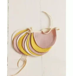 Janie and Jack Bedroom Furniture-Linen “” Garland with Half Moons powder pink circus