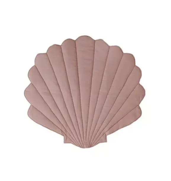 Janie and Jack Rugs-Linen “” Shell Mat powder pink