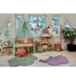 Janie and Jack Decorative Pillows And Throws|Seasonal Décor-Linen "" Flower Pillow light pink lily