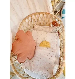 Janie and Jack Seasonal Décor|Decorative Pillows And Throws-Linen "" Flower Pillow papaya
