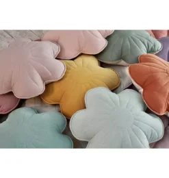 Janie and Jack Decorative Pillows And Throws|Seasonal Décor-Linen "" Flower Pillow powder rose