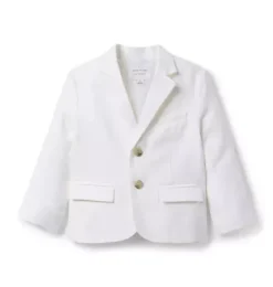 Janie and Jack Blazers & Vests|Jackets & Coats-Linen-Cotton Blazer white
