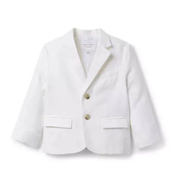 Janie and Jack Blazers & Vests|Jackets & Coats-Linen-Cotton Blazer white