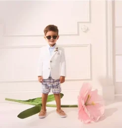 Janie and Jack Blazers & Vests|Jackets & Coats-Linen-Cotton Blazer white