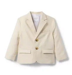 Janie and Jack Suiting|Blazers & Vests-Linen-Cotton Blazer light khaki