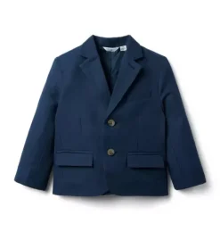 Janie and Jack Blazers & Vests|Suiting-Linen-Cotton Blazer night sky navy
