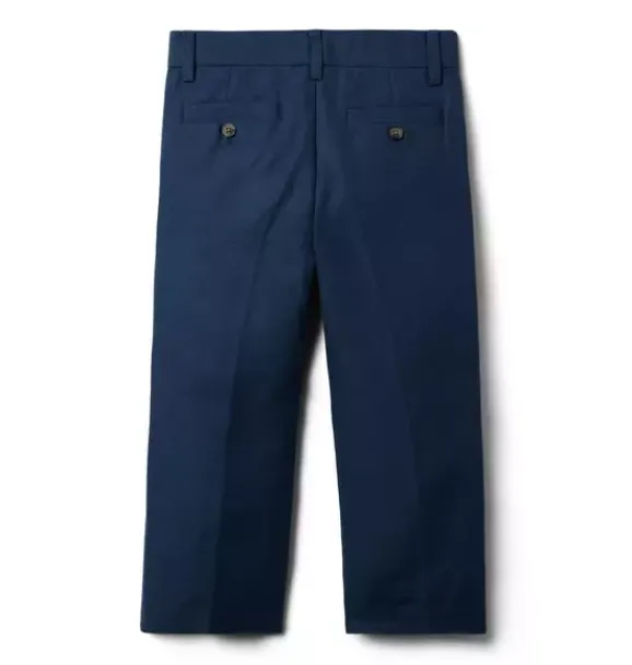 Janie and Jack Suiting|Pants-Linen-Cotton Pant night sky navy