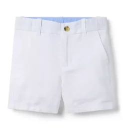 Janie and Jack Shorts-Linen-Cotton Short white