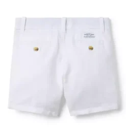 Janie and Jack Shorts-Linen-Cotton Short white