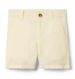 Janie and Jack Shorts-Linen-Cotton Short buttermilk