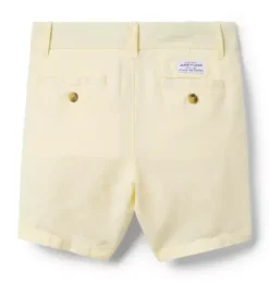 Janie and Jack Shorts-Linen-Cotton Short buttermilk