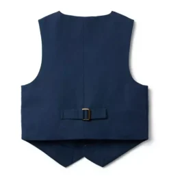 Janie and Jack Blazers & Vests|Suiting-Linen-Cotton Vest night sky navy
