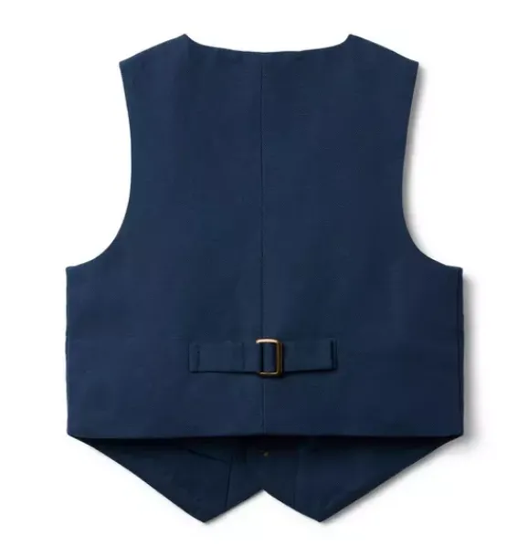 Janie and Jack Blazers & Vests|Suiting-Linen-Cotton Vest night sky navy