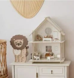 Janie and Jack Lighting-Lion Lamp beige