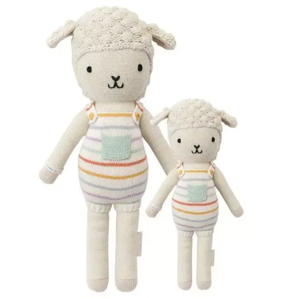 Janie and Jack Stuffed Animals-Little Avery the lamb white