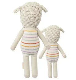 Janie and Jack Stuffed Animals-Little Avery the lamb white