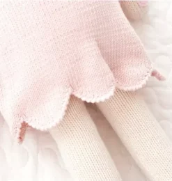 Janie and Jack Stuffed Animals-Little Charlotte the dog light/pastel pink