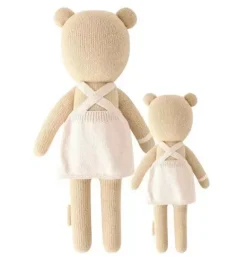 Janie and Jack Stuffed Animals-Little Goldie the honey bear light/pastel pink