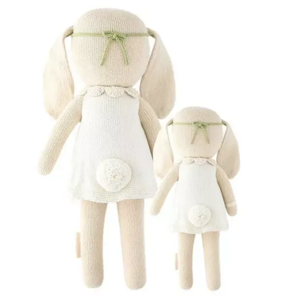 Janie and Jack Stuffed Animals-Little Hannah the bunny white