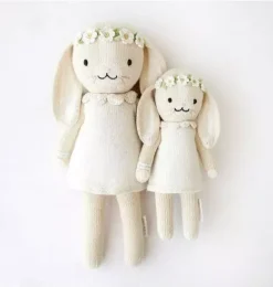 Janie and Jack Stuffed Animals-Little Hannah the bunny white