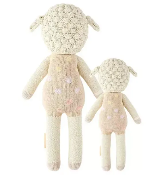 Janie and Jack Stuffed Animals-Little Lucy the lamb light beige