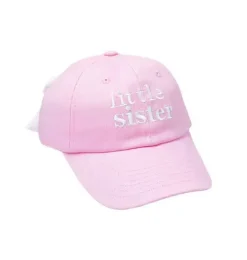 Janie and Jack Kids Accessories-Little Sister Bow Baseball Hat pink